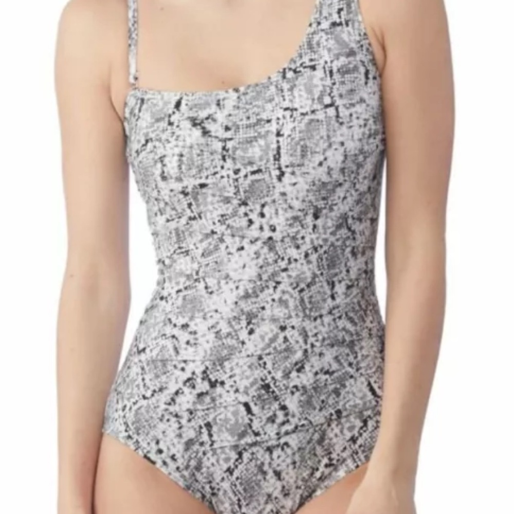 Calvin Klein Viper One Shoulder Starburst 1 Pc Swimsuit Sz 10 Never Worn No Tags - Picture 10 of 11